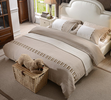 小户型布艺软床美式现代北