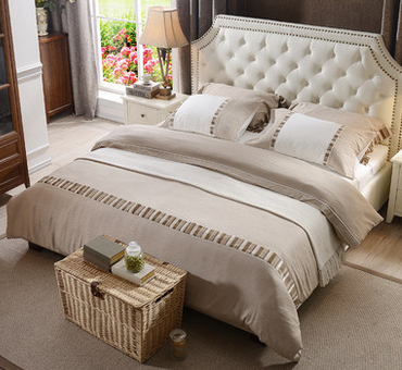 小户型布艺软床美式现代北欧1.5米